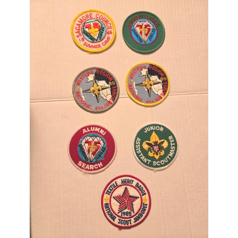 Boy Scouts of America Vintage Patches:‎ Lot of 7 Medium